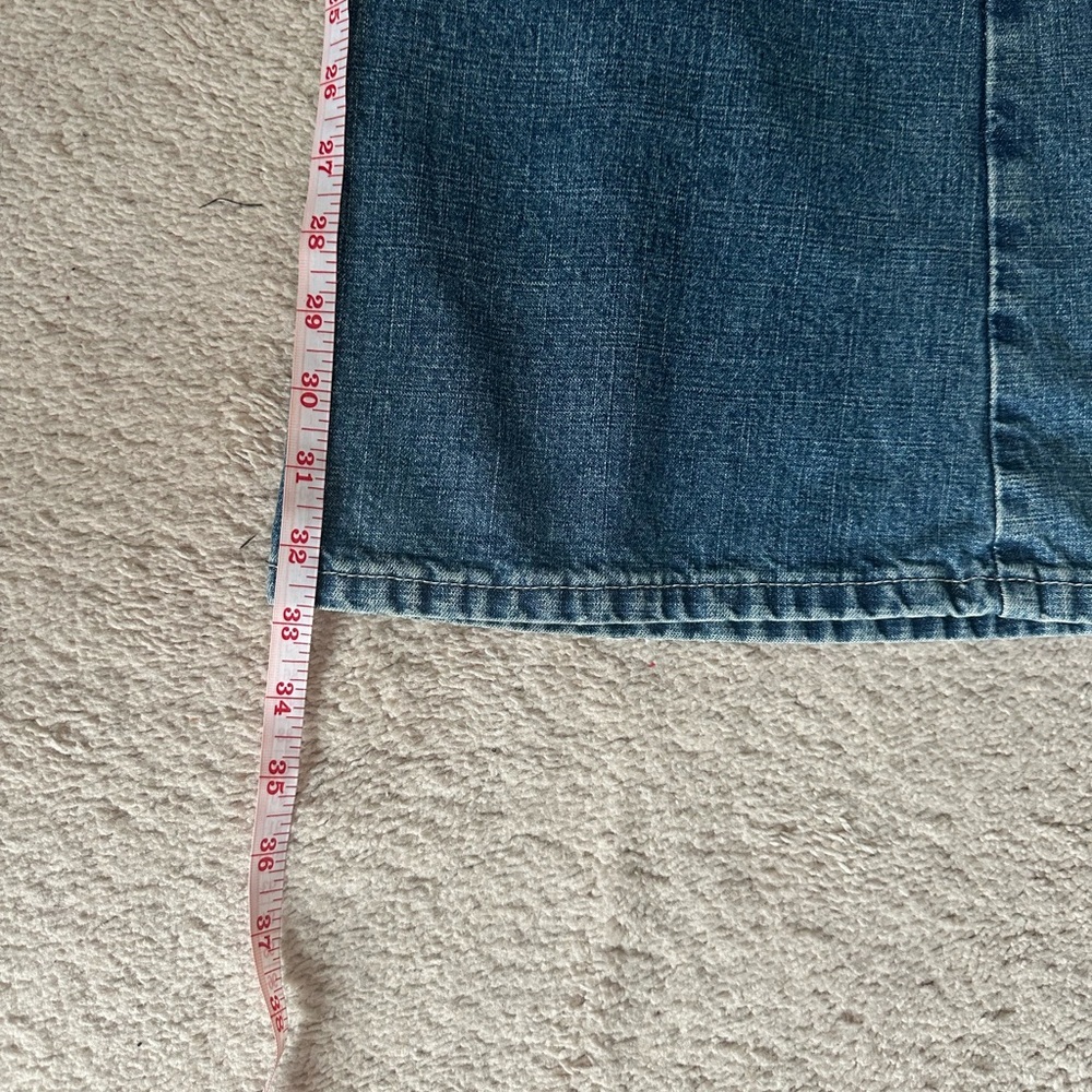 Mossimo Supply Co. Blue Floral Flare Jeans - Picture 6 of 6